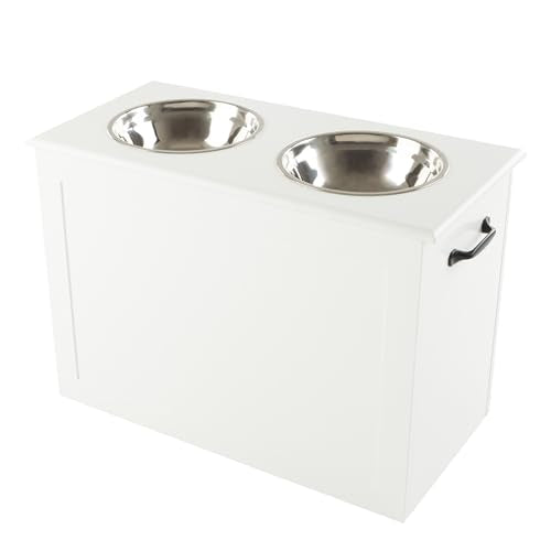 Elevated Dog Bowls with Storage - 16-Inch-Tall Feeding - Image 2