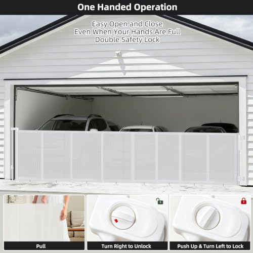 Retractable Baby & Pet Gate, 236 Inches Extra Wide Mesh Dog Gate - Image 5