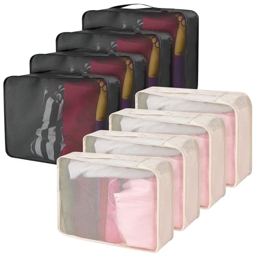 Silkfly 8 Pcs XL Packing Cube for Travel Luggage,Sim | Travel Essentia - Image 2