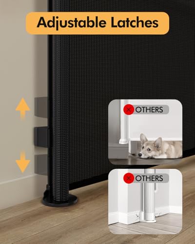Retractable Baby Gate for Stairs & Doorways,71" Wide x - Image 6