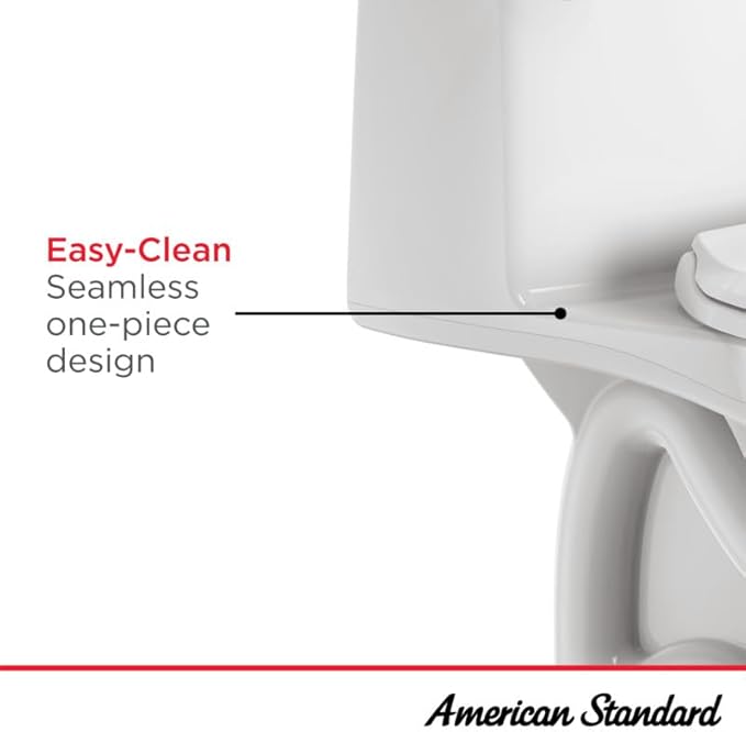 American Standard 2004314.020 Champion 4 One-Piece Toilet with Toilet Seat, Elongated Front, Standard Height, White, 1.6 gpf
