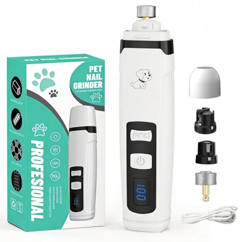 silent paws Dog Nail Grinder Quiet, 2026 New Upgraded Silent Dog Groom Pro Nail Trimmer, Electric 2-Speed Pet Toenai Grooming Supplies, Applicable to Large Medium Small Dogs Paw & Cats Claw (SM-2)