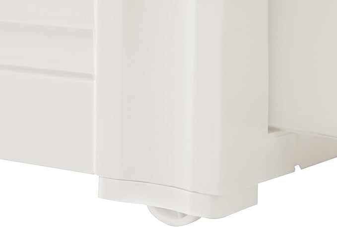 Narrow Plastic Storage Cart with 4 Drawers, Slim Rolling Organizer on Wheels, Mobile Utility Cart for Bathroom, Kitchen, Laundry Room, Bedroom & Office (5-Tier)