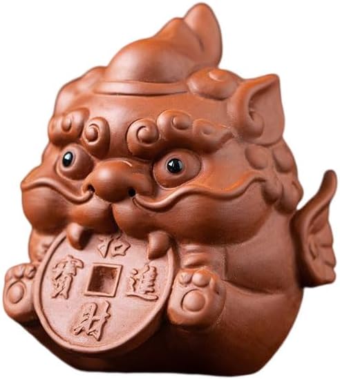 Chinese Zisha Tea Pet, Ceramic Tea Pet, Handmade Purple Clay Tea Pet for Kung Fu Tea Tray, Tea Pet Decoration Kungfu Tea Tray Accessories (B)
