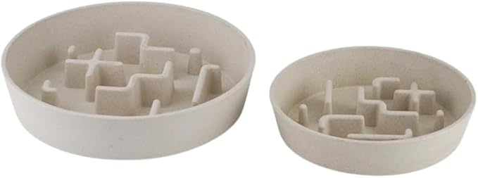 Sustainable Dog Slow Feeder Bowl – 11.8 OZ (350 ML) | Eco-Friendly Material, Dishwasher Safe | Suitable for Dry and Wet Food | Durable and Easy to Clean | Off White