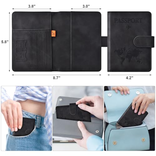 Eoehro Passport Holder for Travel Essentials, Passpo | Home Organizati - Image 3
