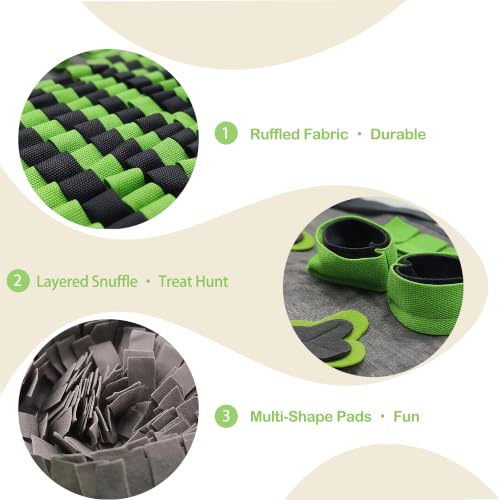 M Snuffle Mat Green Dog Puzzle Enrichment Slow Feeder - Image 3