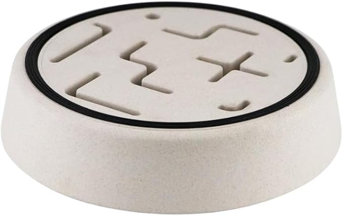 Sustainable Dog Slow Feeder Bowl – 11.8 OZ (350 ML) | Eco-Friendly Material, Dishwasher Safe | Suitable for Dry and Wet Food | Durable and Easy to Clean | Off White