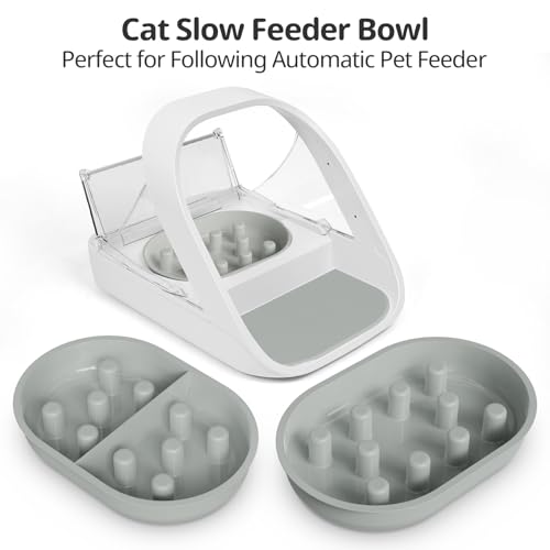 Slow Feeder Bowl for Automatic Microchip Cat Pet Feeder - Image 7
