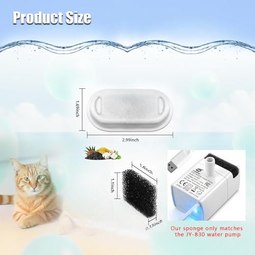 Cat Water Fountain Filter, 8 Pack Cat Fountain Filter Replacement - Image 6