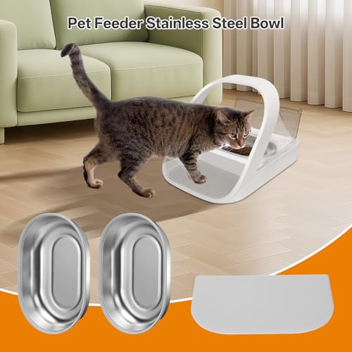 Stainless Steel Bowl for Automatic Microchip Cat Pet | Pet Essentials - Image 8