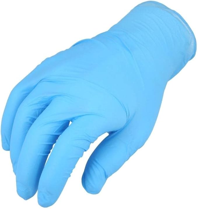 PackagingSuppliesByMail PSBM Black Nitrile Disposable Gloves, 1000 Count, Textured Fingertips, Latex and Powder Free