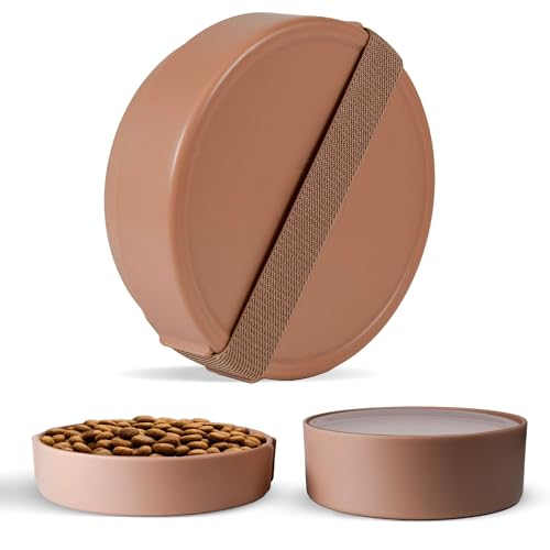 Barkin’ Trails Travel Dog Bowls, Portable Outdoor Water, BPA-Free, Food Grade Plastic Dog Travel Bowl, Camping Essentials & Container (Mocha) - Image 2