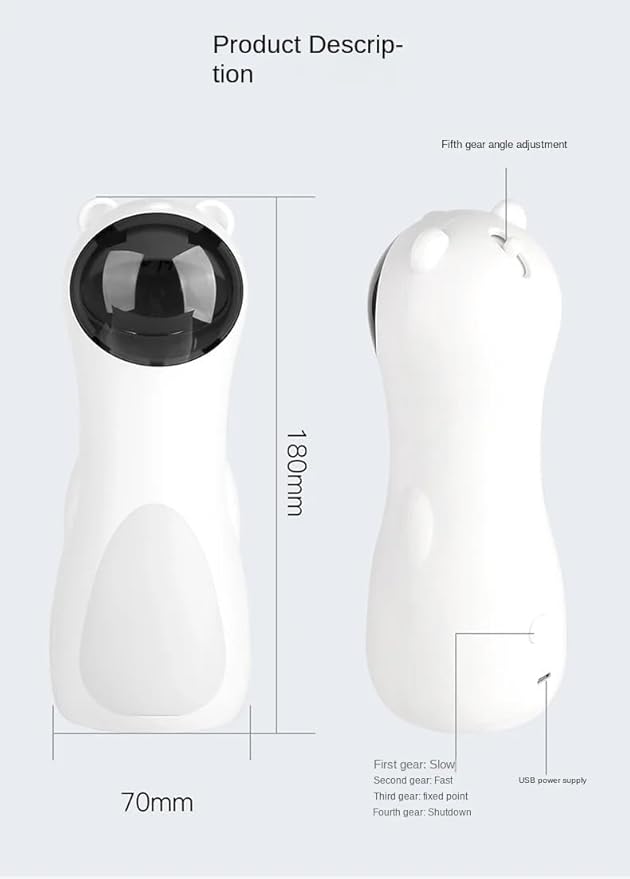 Smart Motion Cat Toy – Automatic Light Chase Toy for Indoor Cats, USB Rechargeable, Hands-Free Interactive Fun