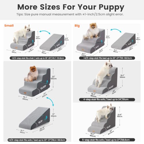 Gardner Pet Dog Stairs for Small Dogs 16.5" H, 2 in 1 | Pet Essentials - Image 4