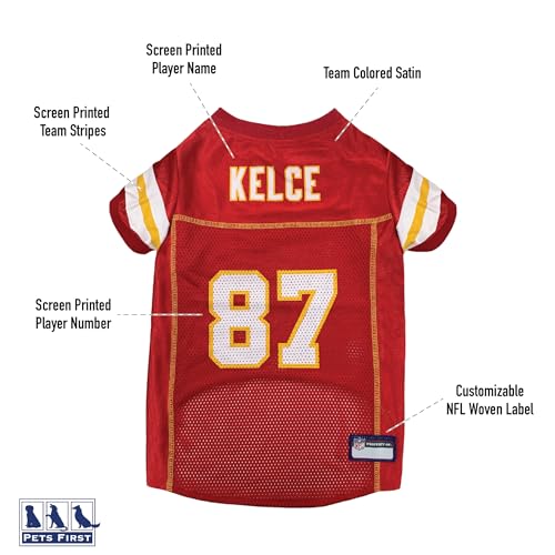 NFLPA Travis Kelce PET Jersey, NFL Dog Shirt, Size Medium, Kansas City Chiefs Mesh Jersey for Dogs - Image 5