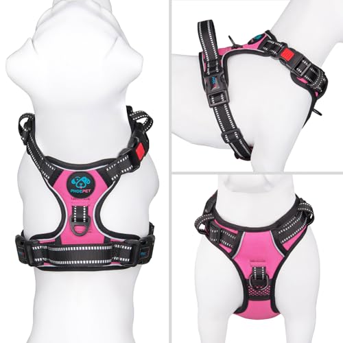 PHOEPET No Pull Dog Harness Medium Reflective Front Clip - Image 3