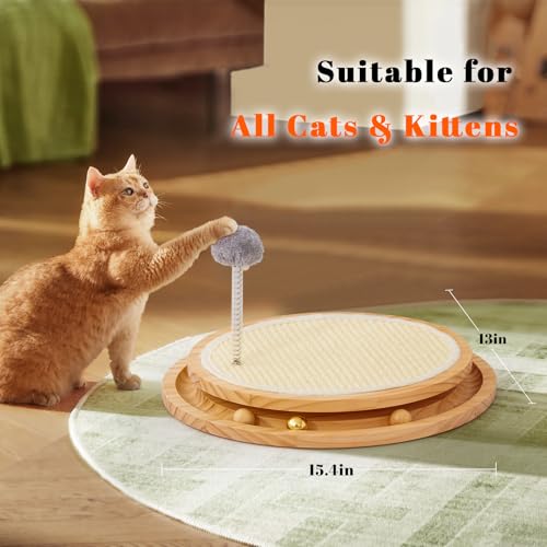 Interactive sisal cat scratcher with ball track - image 7