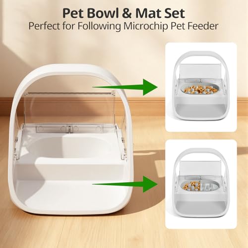 Slow Feeder Bowl for Automatic Microchip Cat Pet Feeder - Image 3