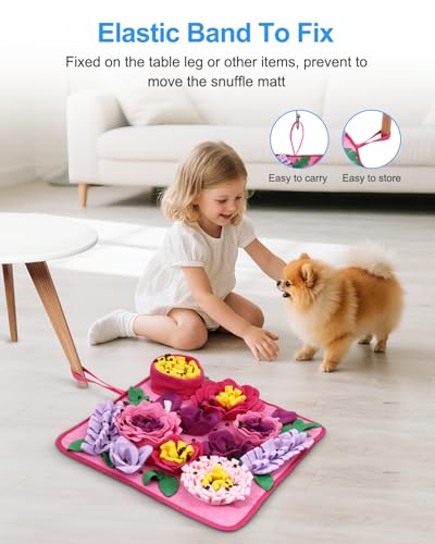 Snuffle Mat for Dogs, 15.4x15.4 Inch Pet Treats Feed | Behavior & Trai - Image 8
