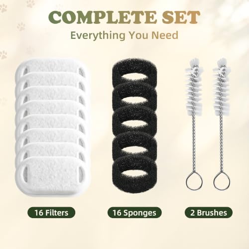Cat Water Fountain Filter replacement, 32 Pack Cat | Pet Essentials - Image 4