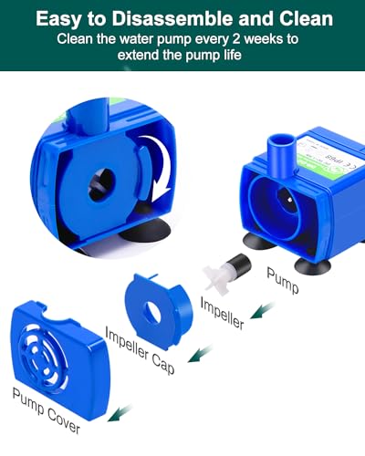 Cat Water Fountain Pump, for 360° Cupcake Ceramic Pet | Pet Essentials - Image 7