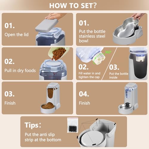 Automatic Cat Feeder and Water Dispenser with Stainl | Smart Feeding S - Image 7
