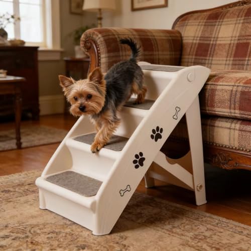 ZENY Dog Stairs for Bed 20" H, 4-Step Dog Steps for High Bed - Image 7