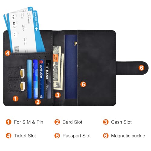 Eoehro Passport Holder for Travel Essentials, Passpo | Home Organizati - Image 4