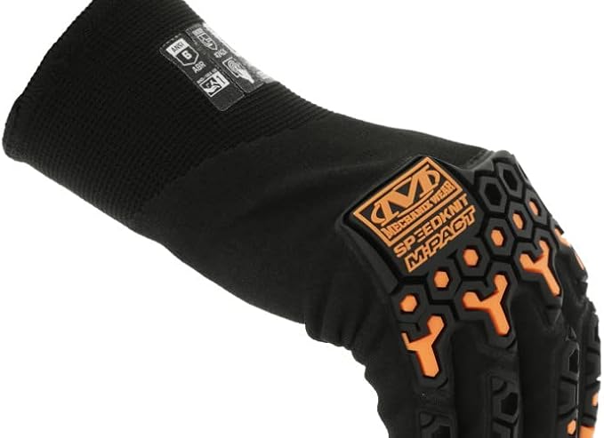 Mechanix Wear SpeedKnit M-Pact Thermal S5DP05 Gloves - Cold Weather Gloves for Protecting Hands - Insulated - Snug Fit - Touchscreen Capable - Machine Washable - Black - Small