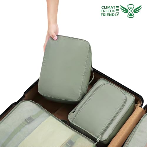 BAGAIL 8 Set Packing Cubes Luggage Packing Organizers for Travel Accessories-Matcha Green - Image 7