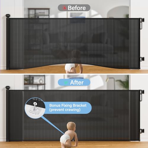 PRObebi Retractable Baby & Dog Gate - Extends to 110" | Pet Essentials - Image 4
