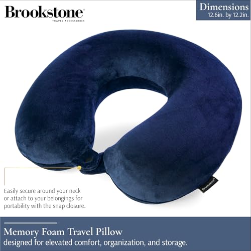 Brookstone Travel Neck Pillow - Lightweight U-Shaped | Travel Essentia - Image 3