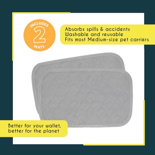 rocket & rex Washable Cat & Dog Carrier Pad, Reusable Liner Insert (2pk) - Image 5