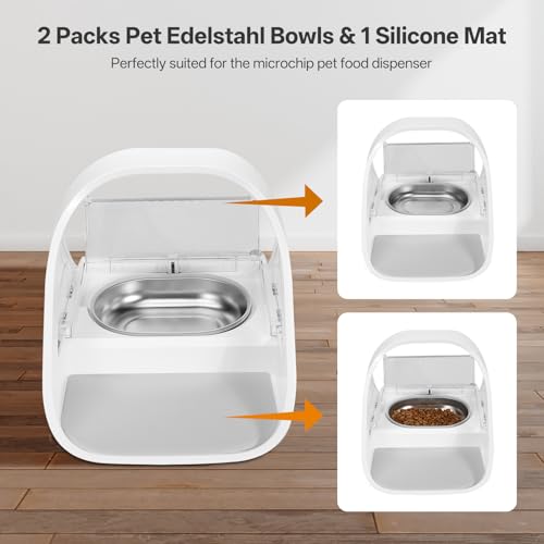 Stainless Steel Bowl for Automatic Microchip Cat Pet | Pet Essentials - Image 6