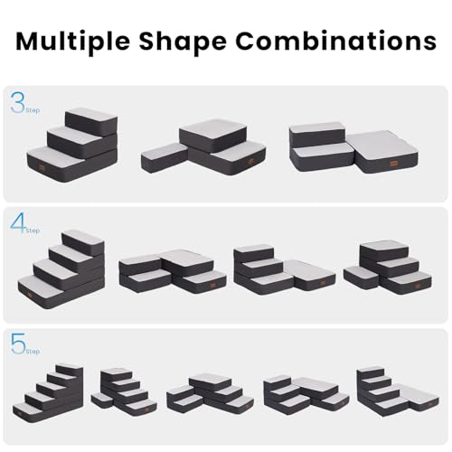 Garnpet 4-Step Adjustable Dog Stairs for Beds, Dog Steps - Image 5
