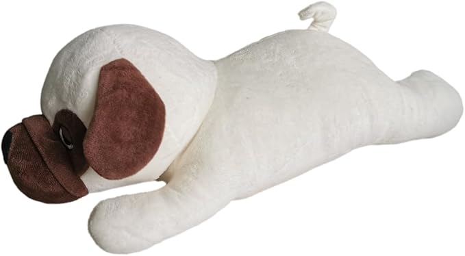 HonourHope Dog Heartbeat Toy for Anxiety Relief, Soft Plush Toy Pet Calming Puppy Behavioral Training Aid Pet Companion Pillow for Puppy Cat Kitty - Pug Dog
