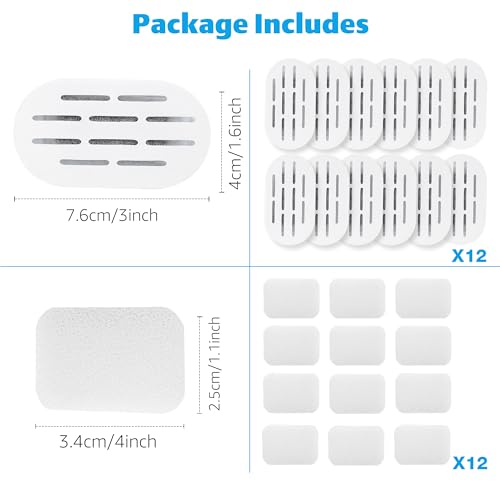Ceramic Cat Water Fountain Filters, 12 Filters and 12 Sponges - Image 3