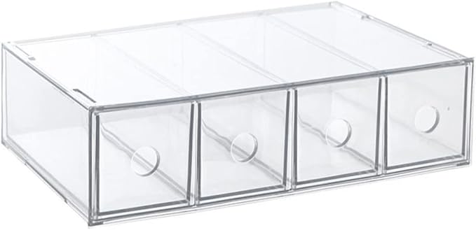 Acrylic Makeup Organizer Storage Box for Hair Accessories Cosmetics Travel Jewelry Acrylic for Dresser Vanity Bathroom