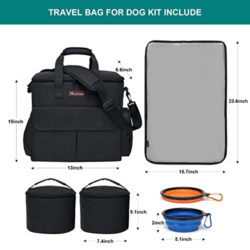 Modoker Weekend Dog Travel Bag Set with 2 Food Bags, | Travel Essentia - Image 4