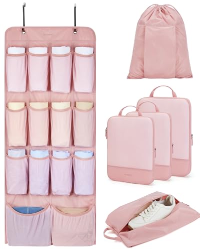 BAGSMART Hanging Compression Packing Cubes 6 Set Cruise Travel Essentials - Image 2