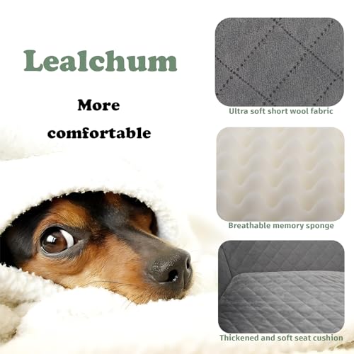 Lealchum Large Dog Car Seat,Memory Foam Cushion Car Seat - Image 4