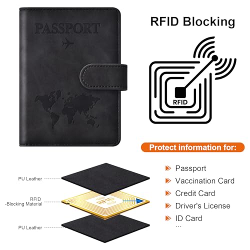 Eoehro Passport Holder for Travel Essentials, Passpo | Home Organizati - Image 5