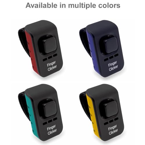Educator Dog Training Finger Clicker with Audible Sound for Positive Reinforcement, Behavior and Obedience Pet Trainer, Teal