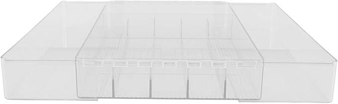 Expandable Silverware Organizer Cutlery Drawer Organizer Acrylic Storage for Kitchen and Office