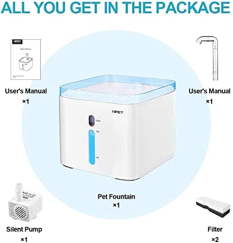 Pet Fountain Cat Water Fountain, 3L Automatic Pet Drinking Fountain Dog Water Dispenser with QuadrupleAction Filter Pet Water Dispenser (Color : with Sensor Switch) (Without an Adapter)