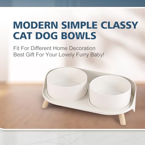Elevated Ceramic Dog Bowl Set - Double Dog Feeding Bowls - Image 7