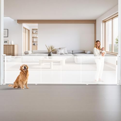 120" Retractable Baby Gates Dog Gate Extra Wide, 42" Tall - Image 2