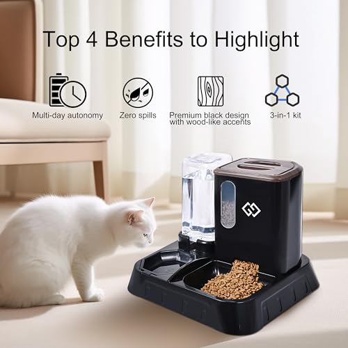 Gravity Cat Feeder & Automatic Water Dispenser – 3-i - Image 3