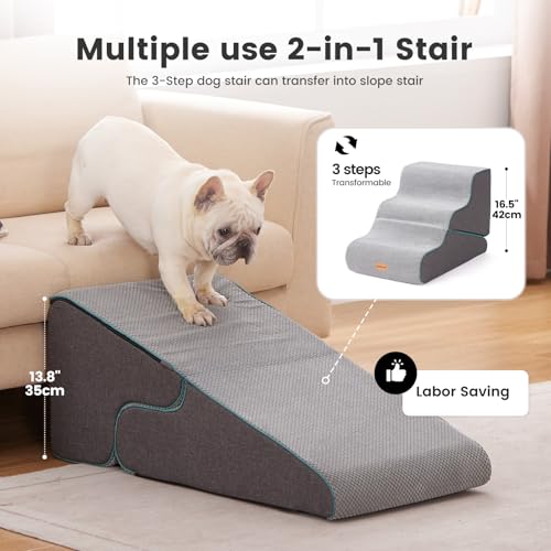 Gardner Pet Dog Stairs for Small Dogs 16.5" H, 2 in 1 | Pet Essentials - Image 3
